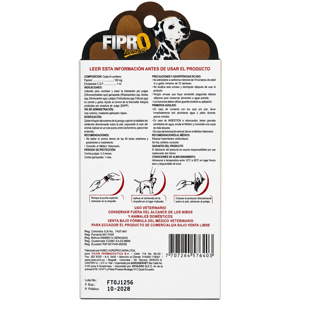Fipro Topspot Pipeta para Perros de 20 a 40 kg – 2,68 ml